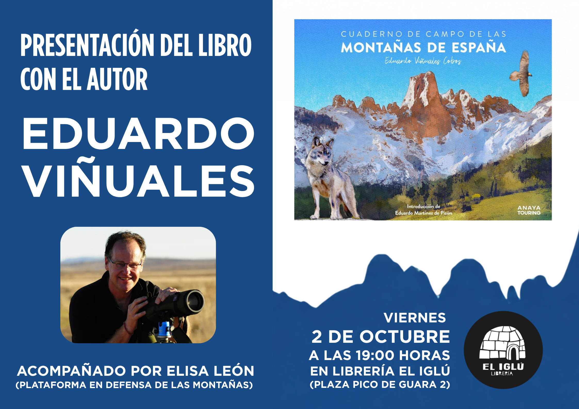 Presentación con Eduardo Viñuales, Cuaderno de campo de las montañas de España