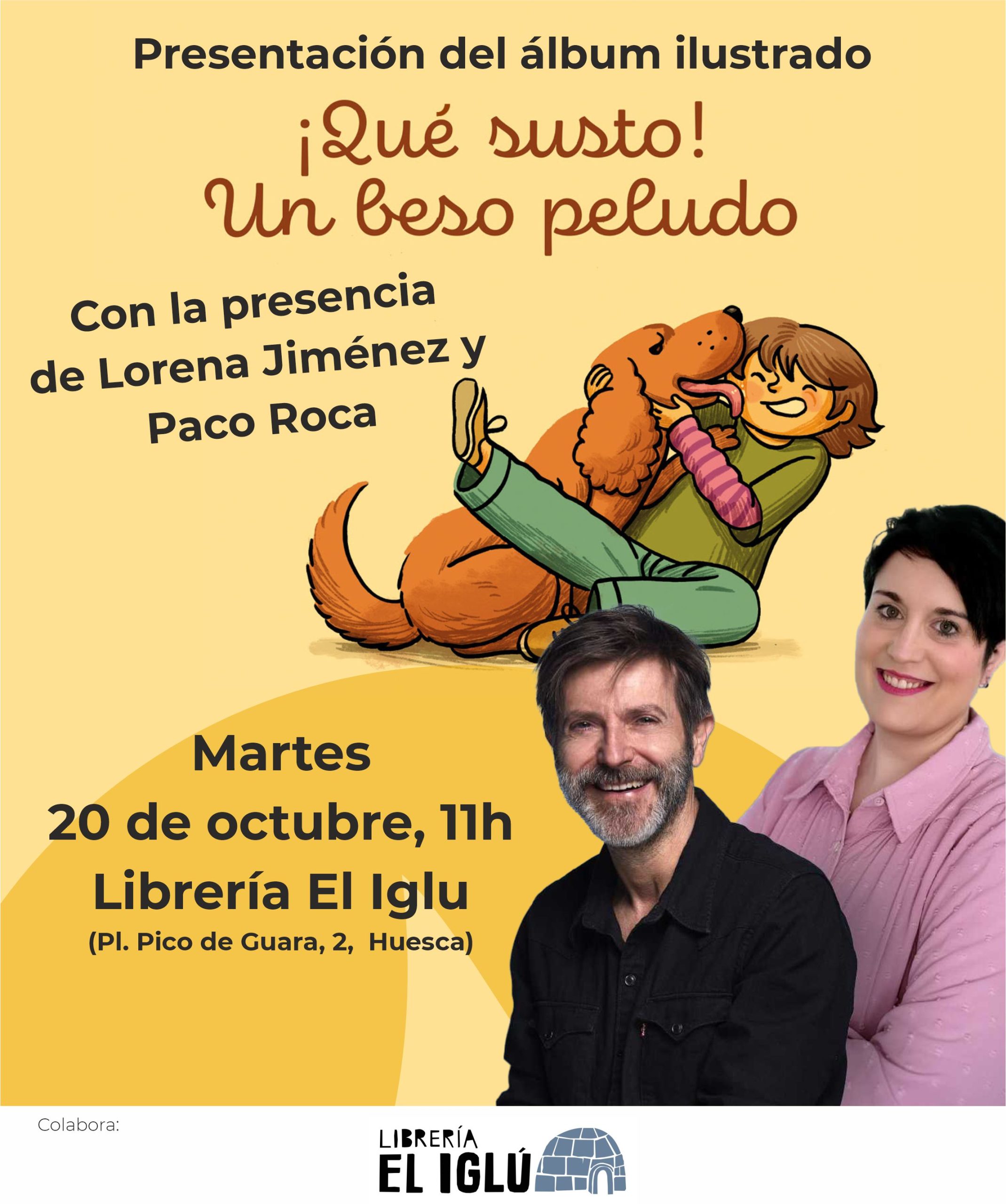Presentación de ¡Qué susto! Un beso peludo, de Lorena Jiménez y Paco Roca